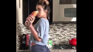 Sexy Brunette Teen Girl With Big Ass Teasing On Cam